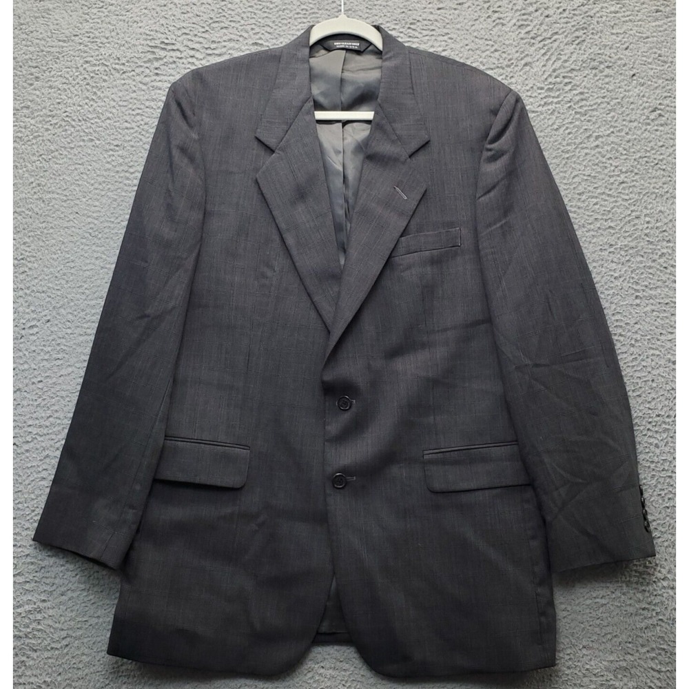 John Alexander Blazer Jacket Mens Size 42x36 Multi Lined Pockets Single Breasted